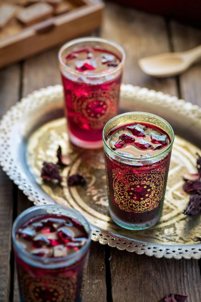 A cold cup of Hibiscus Tea